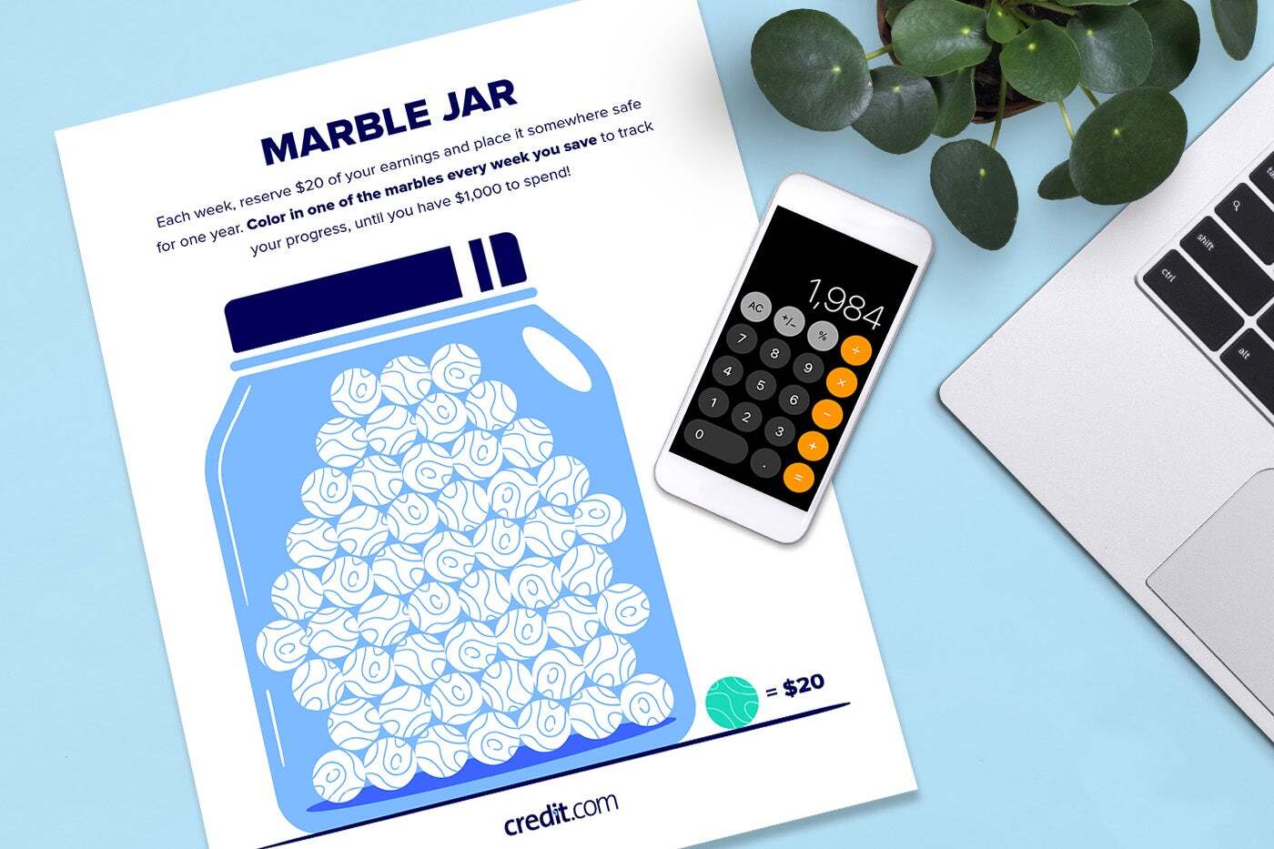 marble jar fun saving printable